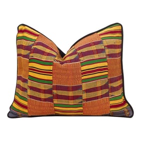 Ojembe Vintage African Kente Pillow Cover