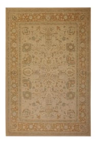 1980s Contemporary Ziegler Sun-Faded Wool Rug -9'11 X 13'5
