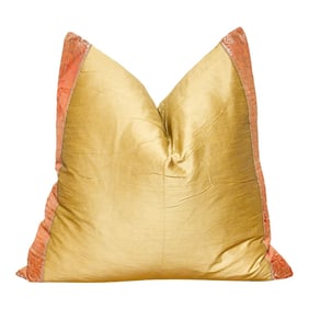 Satoimo Gold Festive Silk Euro Pillow Cover