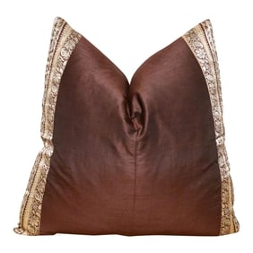 Night Brown Festive Silk Euro Pillow Cover
