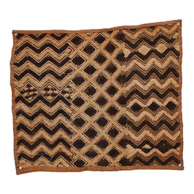 Zaire Zigzag African Kuba Cloth Panel