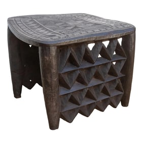 Rare Oversize Carved Nupe Table