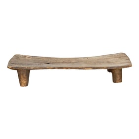 Single Plank Rustic African Bench