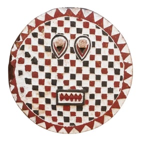 Vintage Red, Black & White Bobo Mask