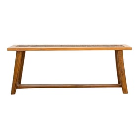 Rustic Console With Antique Lattice Top