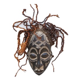 Vintage Guro African Mask, Tranquil Spirit