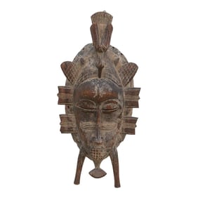 Ancestral African Kwele Carved Mask