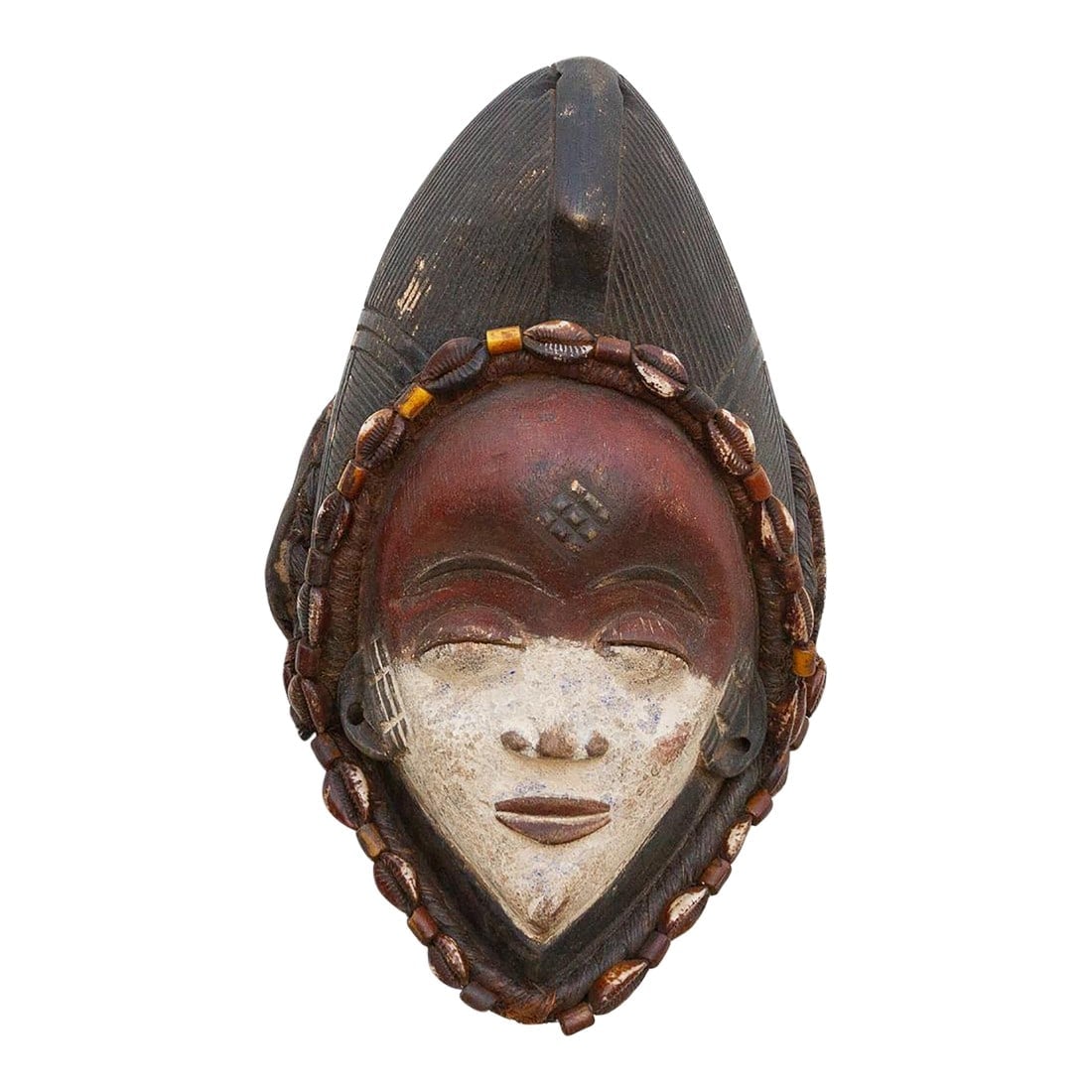Red & White Painted African Chokwe Mask (1 of 7)
