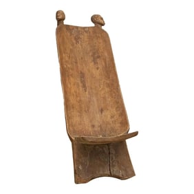 Ceremonial Carved Wood African Folding Chair