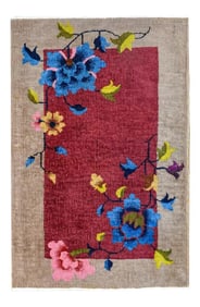 Petite Chinese Art Deco Rug