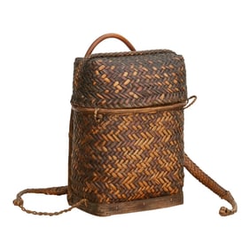 Antique Handwoven Cordillera Basket Backpack
