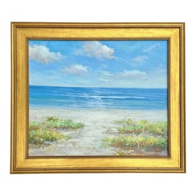 Morning Break, Original Oil on Canvas by H. Cole, Framed