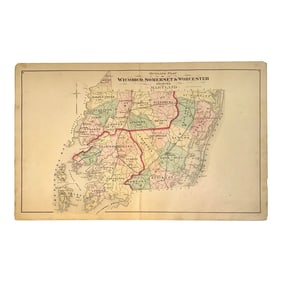 Maryland: Wicomico, Somerset & Worcester Counties Original Map, 1877