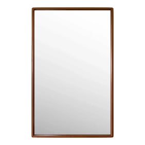 1970's Danish Modern Large Teak Wall Mirror by D-Span