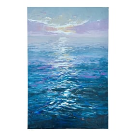 Abstract Seascape Sunrise Painting by Tarte (Unframed)