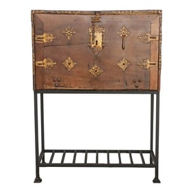 18th Century Spanish Walnut VargueÃ±o on Stand