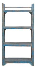 Coastal Cottage Painted Blue Open Bookcase