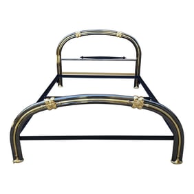 Vintage J B Ross Queen Size Brass Bed