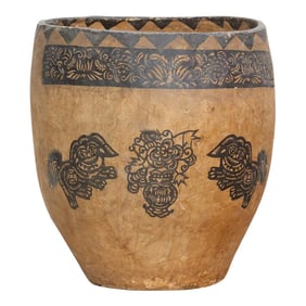 Vintage Northern China Foo Dogs Basket