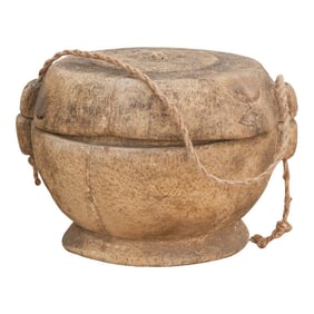 Antique Bleached Wood Grain Bowl