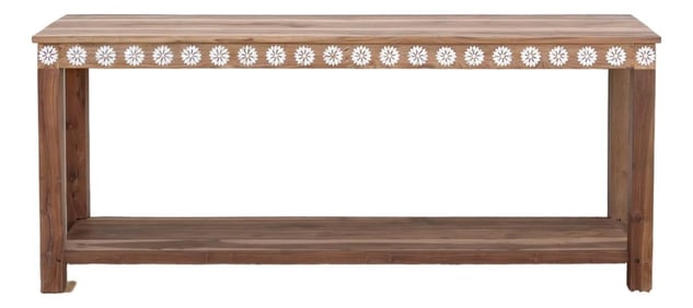6 Feet Long Mother of Pearl Blossom Console
