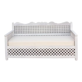Whitewash Moroccan Mousharabi Daybed Sofa