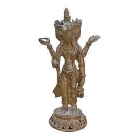 Petite Antique Nepalese Brahma Statue