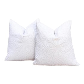 Diamond Weave, Pair of Appliqué Pillow Covers