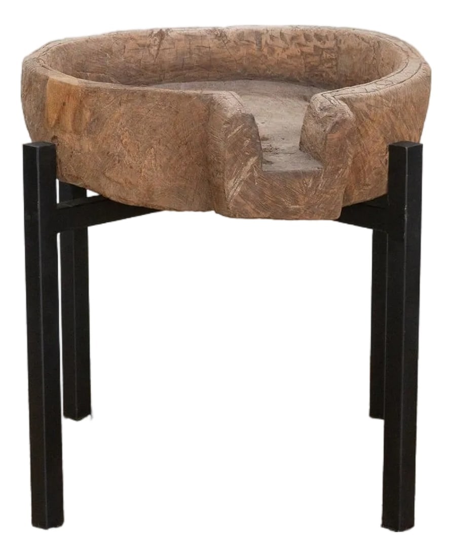 Rustic Modern Antique Bowl Table (1 of 8)