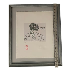 Leonard Cohen "It Was The Hat" Framed Original Print