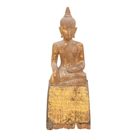 Burmese Blessing, Antique Gilded Buddha