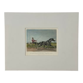 Pocahontas Harness Horse Racing Print by Forester, Circa 1857