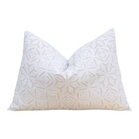 Iris Lumbar Applique Pillow Cover