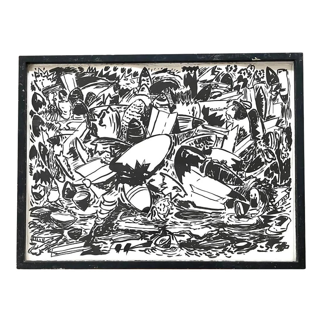 Kermit Oswald Framed Paint on Paper - A Noted Company Artist on Many Keith Harig Paintings (1 of 5)