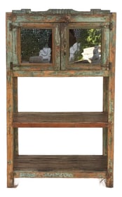 Antique French Colonial Etagere Cabinet