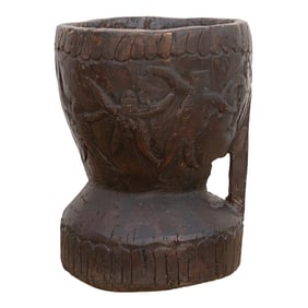 15" Tall Antique Folk Art Vessel