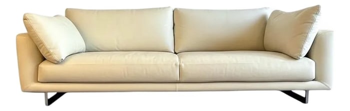 2019 Italian Cream Lecco Leather Sofa by Claesson Koivisto Rune (90"³)