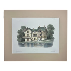 Chalet Du Marais (Marsh), Original Lithograph, 1860