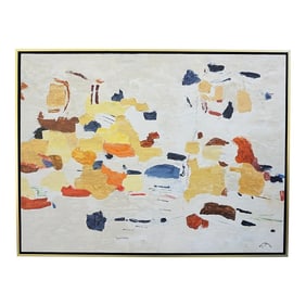 Child's Play Abstract Painting by Laurie MacMillan, Framed