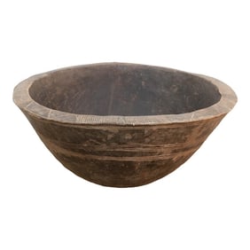 Large Dark Espresso Brown Milking Bowl
