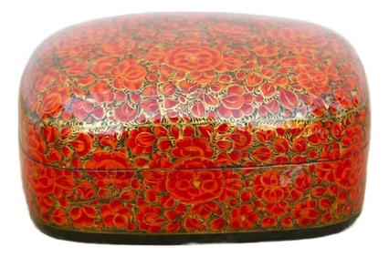 Small Hand-Painted Kashmiri Floral Box