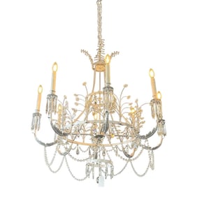 1960s Niermann Weeks Swedish Crystal Chandelier