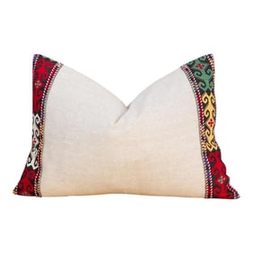 Sana Linen Tribal Border Pillow