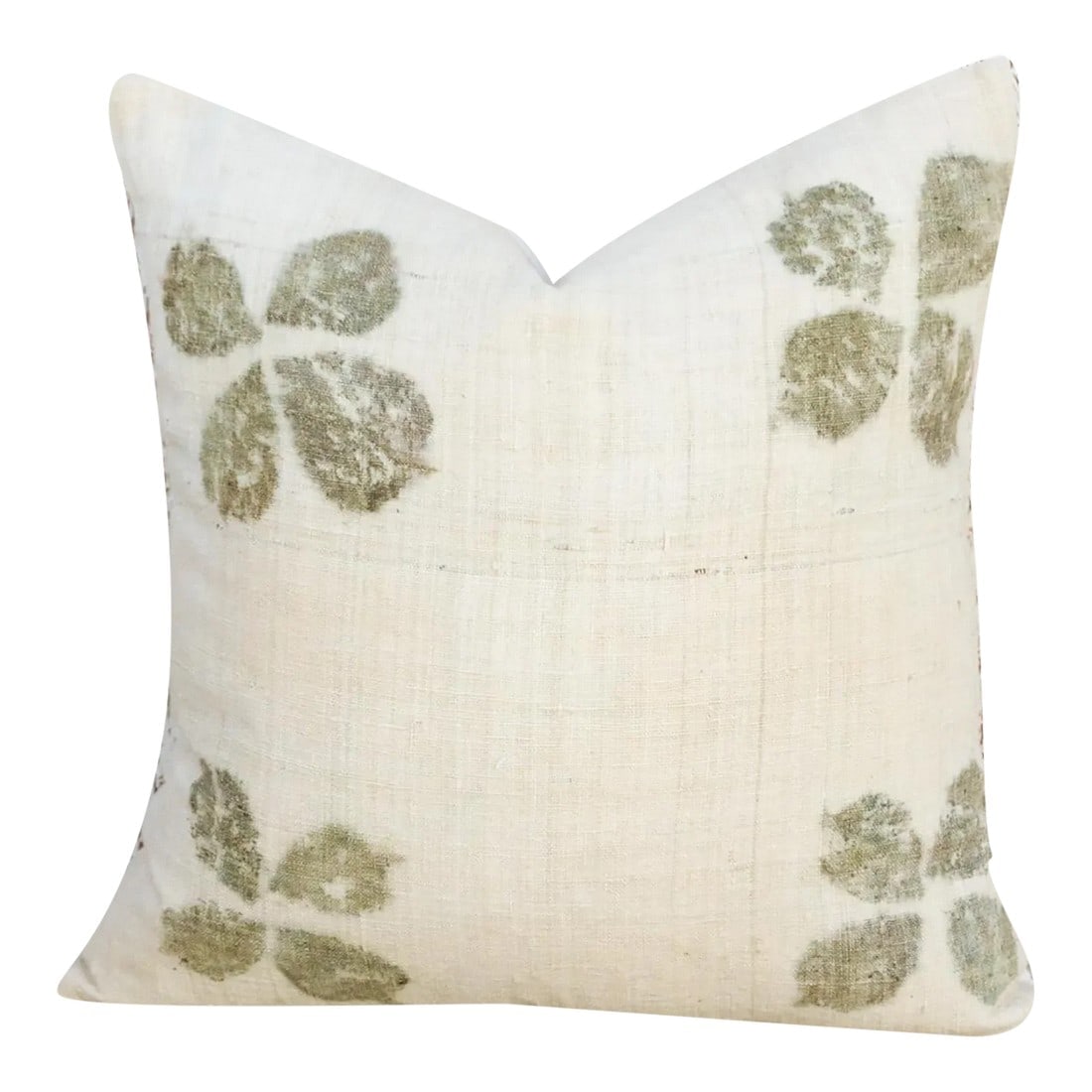 Vintage Toli Leaf Printed Organic Silk Pillow (1 of 6)