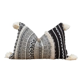 Metallic Gray Nomadic Moroccan Lumbar Pillow