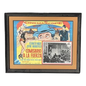 Mexican Movie Poster/Lobby Card, C. 1958, of Comisario a La Fuerza, or "The Sheriff of the Fractured