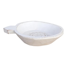 Aged White Farmhouse Swati Bowl