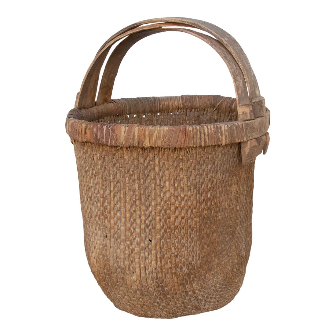 Antique Reed & Bamboo Rustic Basket (1 of 9)