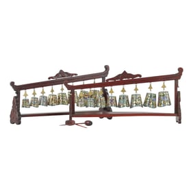 Vintage Cloisonné Chime Musical Meditation Bells Set