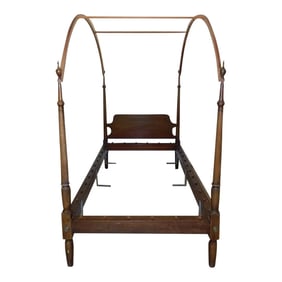 Kittinger Cw-58 Colonial Williamsburg Mahogany Four Poster, Canopy Single Bed